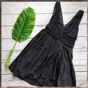 LEON MAX Limited Edition Black Silk-blend Dress XS